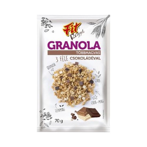 FIT reggeli Granola 3 féle csokoládéval - 70g