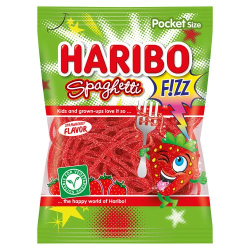 Haribo gumicukor spaghetti eper - 75g