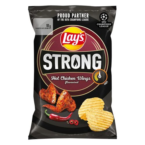 Lays chips strong csípős csirkeszárny - 55g