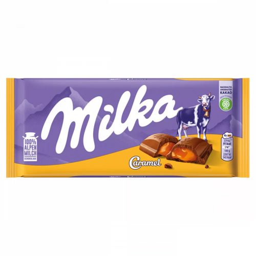 Milka caramel táblás csokoládé - 100g