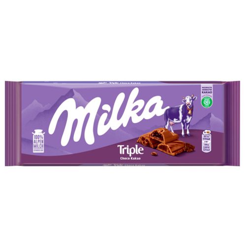 Milka triple kakaó táblás csokoládé - 90g