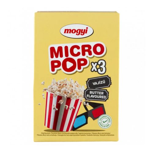 Mogyi micro popcorn vajas 3x100 - 300g