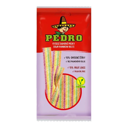 Pedro gumicukor rainbow belts gyümölcsös ízű - 85g