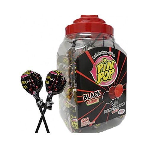 Pinpop nyalóka black cherry - 100x18g