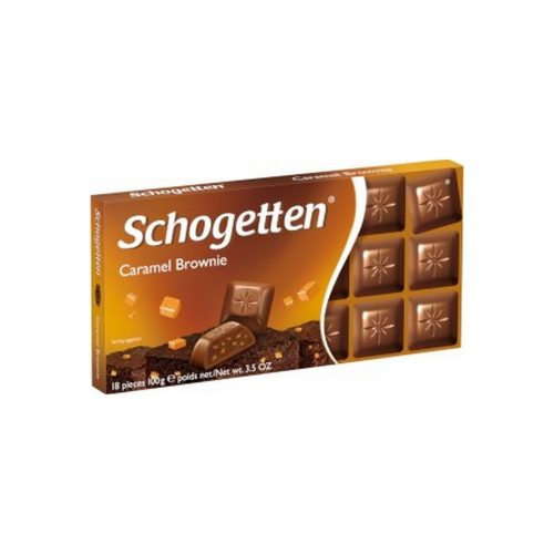 Schogetten caramel brownie táblás csokoládé - 100g